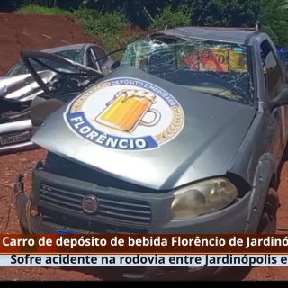 Carro de depósito de bebida Florêncio de Jardinópolis-sp Sofre acidente